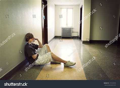 Depressed Teenage Boy Stock Photo 172147079 Shutterstock