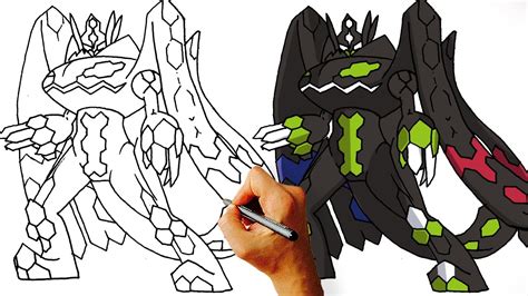 When the world's ecosystem falls into disarray, it appears and reveals its secret power. How to Draw Zygarde 100 / Perfect form (Pokemon) Step by ...