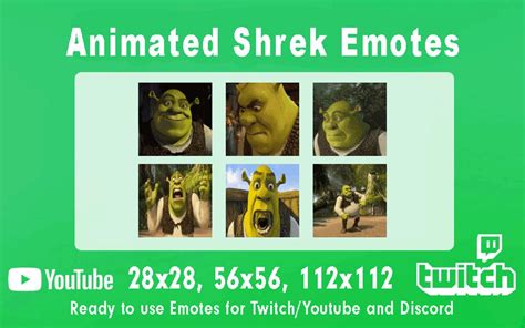 Shrek Animated Emotes Twitch Emotes Gaming Discord Dance Etsy Uk
