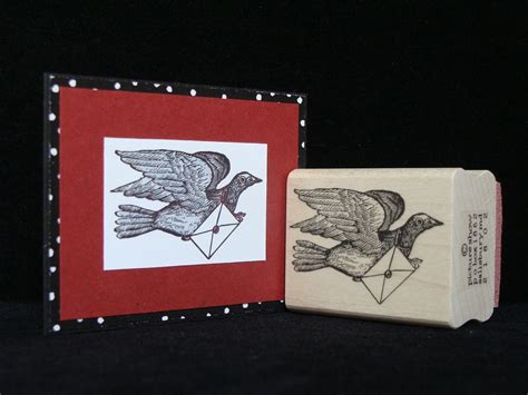 Dove Mail Rubber Stamp