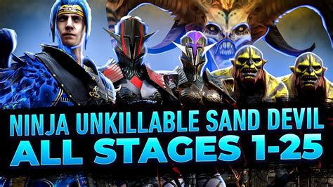 Ninja Sand Devil Unkillable Team For ALL Stages Raid Shadow Legends