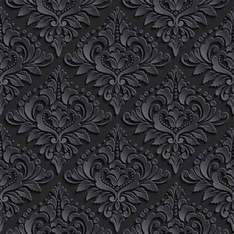 Free Vector Dark Damask Seamless Pattern Background Elegant Luxury