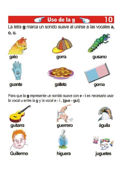 Ga Gue Gui Go Gu Pronunciation Aprender Español Actividades De