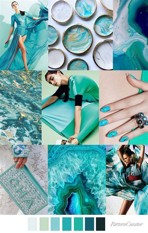 Marbled Turquoise Mood Board Fashion Color Trends Fashion Color Trends