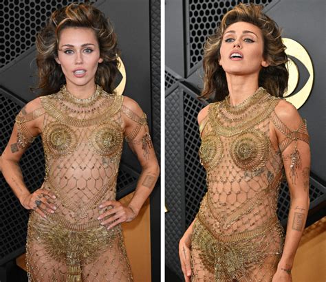 Miley Cyrus a surpris ses fans en portant une robe en épingles aux