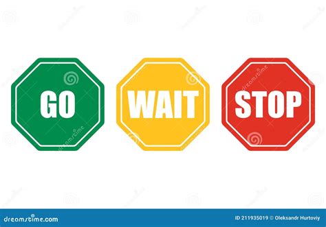 Wait Stop Sign Royalty Free Stock Photography