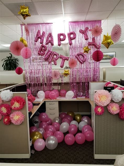 Pink Office Birthday Decoration Office Birthday Decorations Birthday Decorations Office Birthday