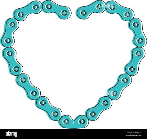 Heart With Chain Bicycle Stock Vector Image And Art Alamy