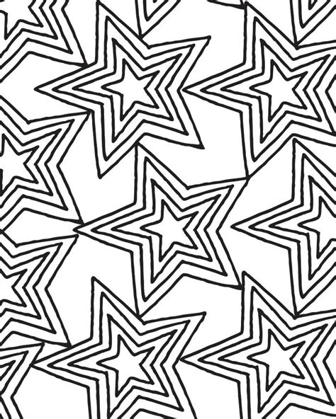 Printable Star Pattern Coloring Page For Adults And Kids Mama Likes