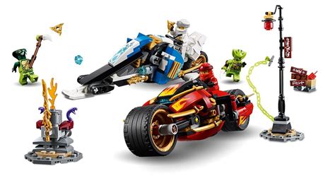Buy Lego Ninjago Kais Blade Cycle And Zanes Snowmobile At Mighty Ape