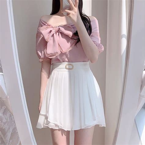 Girly Simple Clothes Aesthetic Mini Dress With Sleeves Fashion