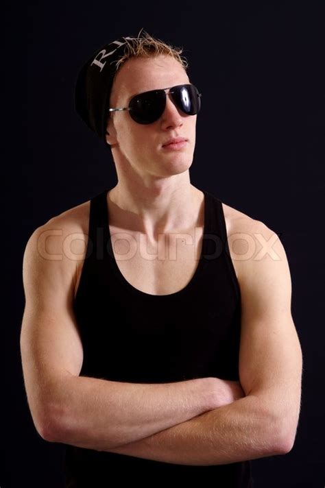 Cool Guy With Glasses Stock Photo Colourbox