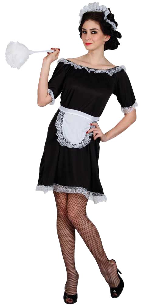 shop classic french maid service costume mega fancy dress mega fancy dress uk