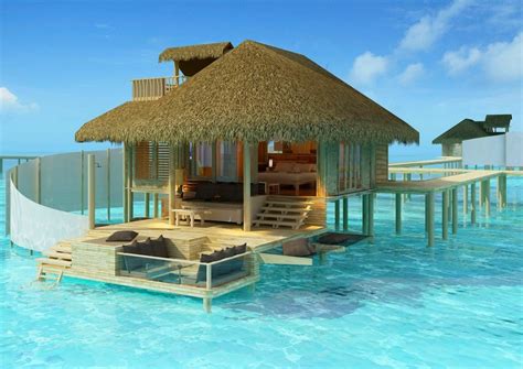 Maldives Resort Sea Madives Paradise Tropical Water Turquoise