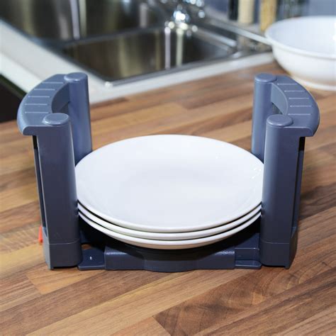 Adjustable Plate Dish Holder Stacker Organizer Support 260 410mm