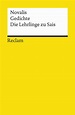 Novalis: Gedichte. Die Lehrlinge zu Sais (Buch) – jpc