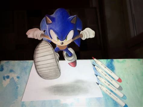 3d Drawing Of Sonic Showcase Ssmb