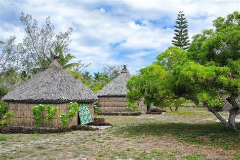 Traditional Kanak Houses On Ouvea Island Loyalty Islands New