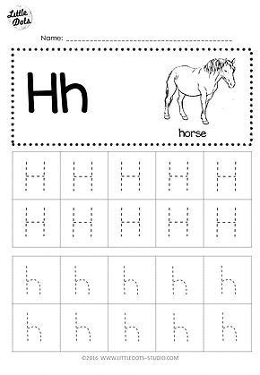 Free Letter H Tracing Worksheets | Letter h worksheets, Tracing