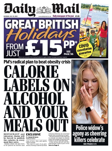 daily mail front page 25th of july 2020 tomorrow s papers today