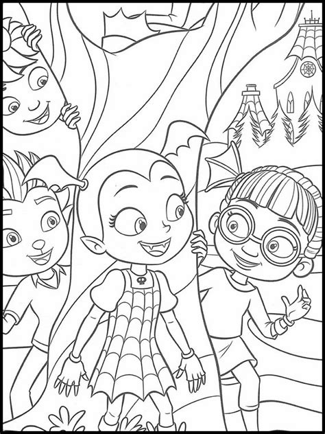 Vampirina Printable Coloring Pages Dibujos Dibujos Faciles Para My