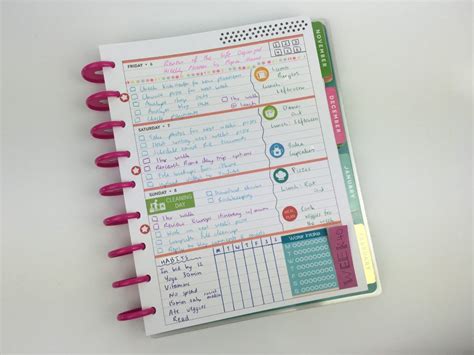 An Open Planner With Lots Of Notes On It