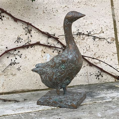 Gans Tierfigur Aus Bronze