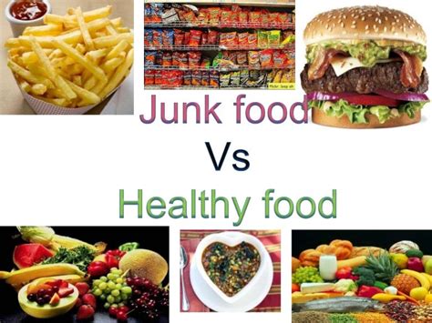 Junk Food Vs Healthy Food