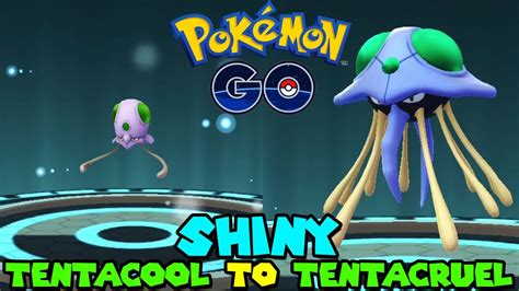 Evolving Shiny Tentacool To Shiny Tentacruel In Pokemon Go Youtube