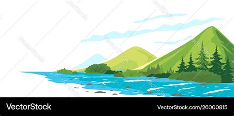 Mountain River Conceptual Royalty Free Vector Image