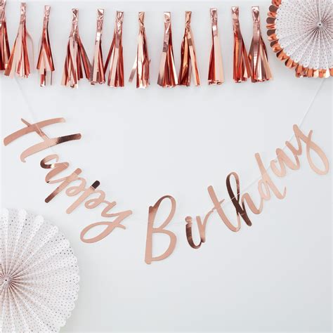 Ginger Ray Rose Gold Happy Birthday Bunting Reviews Updated November