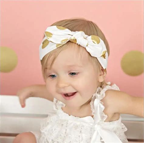 1 Pieces New Cute Baby Headband Bronzing Knot Elasticity Hair Headband