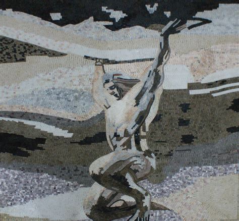 Nude Statue Mosaic Mosaic Marble