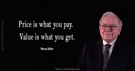 Price Is What You Pay Value Is What You Get Tom Mccallum