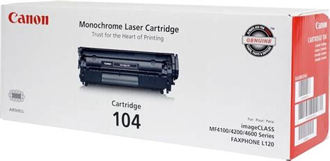Canon Genuine Toner Cartridge 104 Black 0263b001 1 Pack