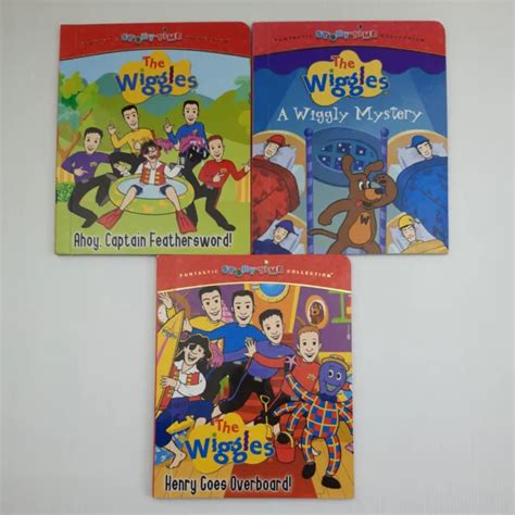 3 The Wiggles Book Ahoy Captain Feathersword Wiggly Mystery Henry Goes