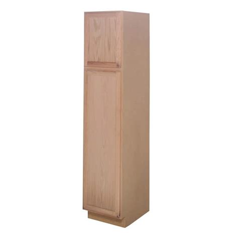 Assembled 18x84x24 In Pantry Kitchen Cabinet In Unfinished Oak