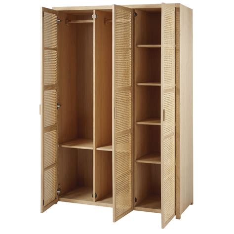 Dressing 3 Portes Avec Cannage En Rotin Canopy Maisons Du Monde