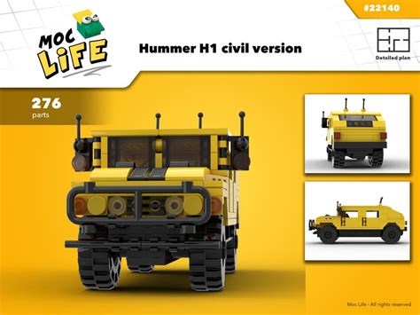 Lego Moc Hummer H1 Civil Version By Moclife Rebrickable Build With Lego