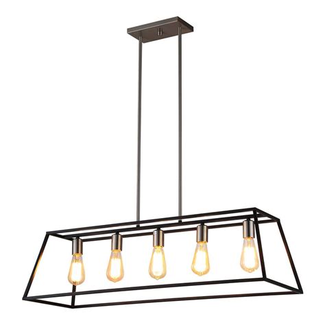 Lowe's allen + roth lighting really like this for the. OVE Decors Agnes 5-Light Matte Black and Brushed Nickel ...
