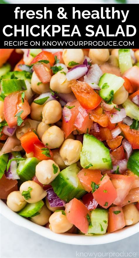 This Chickpea Salad Is A Light And Refreshing Summer Salad Recipe And