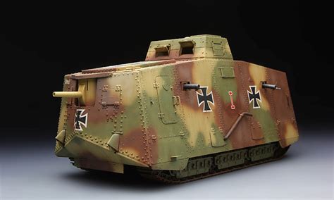 Сборная модель Немецкий тяжелый танк A7v с корпусом фирмы Krupp