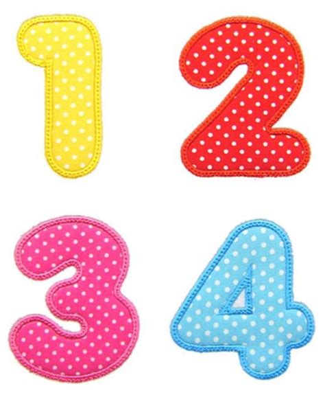 Applique Numbers Embroidery Numbers Applique Font Birthday Etsy In