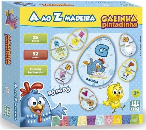 Jogo Educativo Pedagógico A Ao Z Galinha Pintadinha Nig Brinquedos