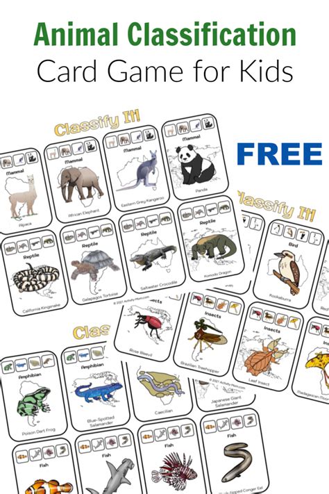 Printable Animal Classification Game For Kids Free The Activity Mom
