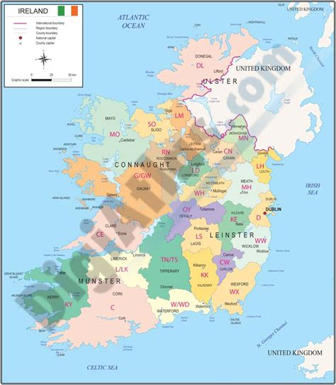 Map Of Ireland With Regions And Postal Codes