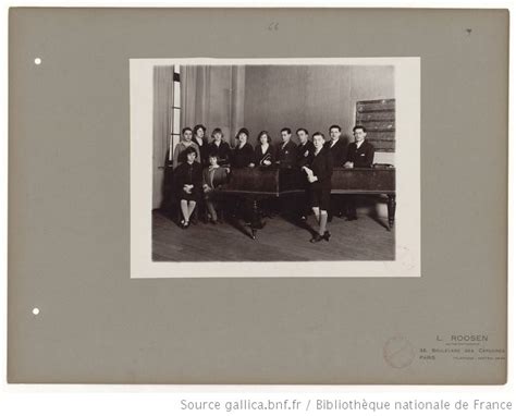 Conservatoire National De Musique Album Photos Des Classes 1929 30