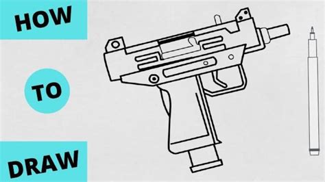 How To Draw Freefire Uzi Gun How To Draw Machine Gun Free Fire Ff