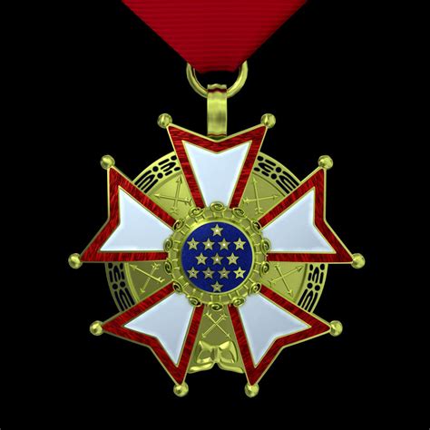 Badge Legion Of Merit Medal 3d Model Cgtrader