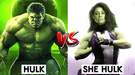 Hulk Vs She Hulk Battle Comparison Explained In Hindi Bnn Review Youtube